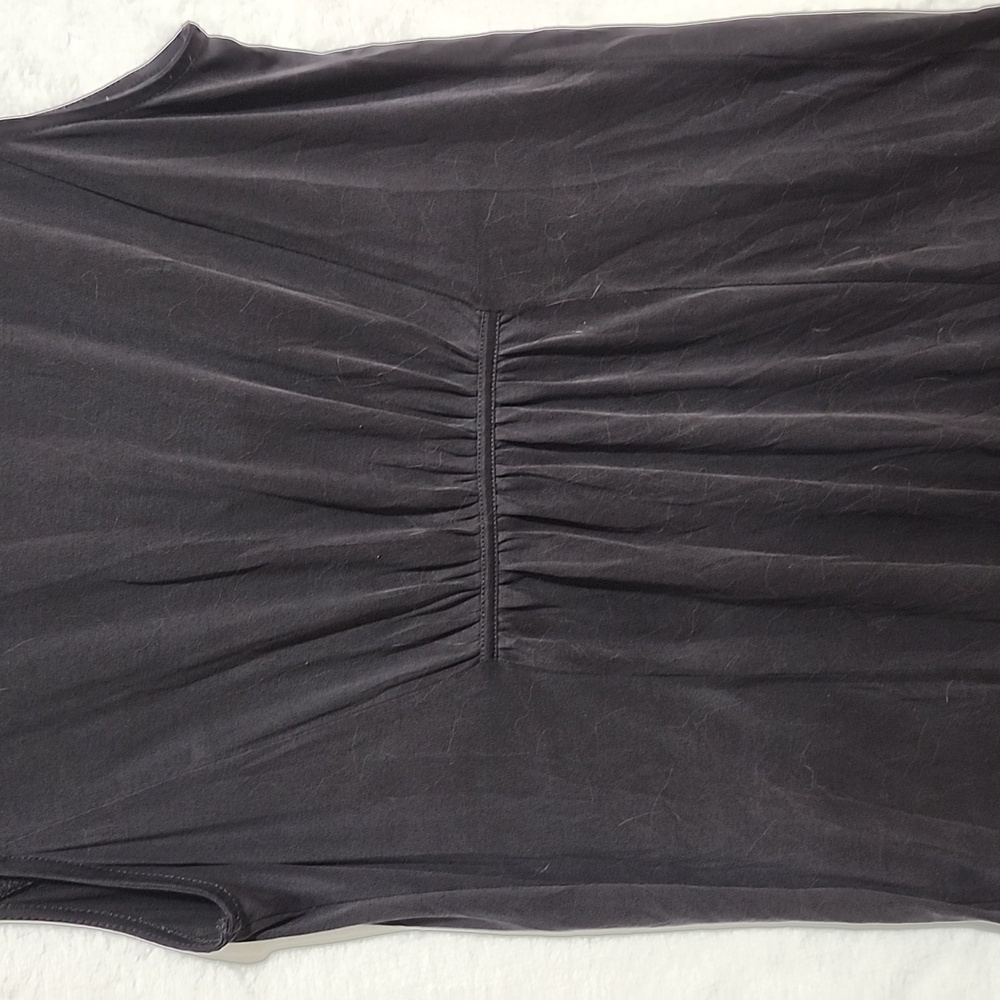 Anthropologie Maeve Cara dress  black/charcoal cowl neck shift size small - Picture 6 of 7